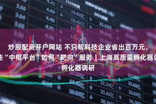 炒股配资开户网站 不只帮科技企业省出百万元，这些“中枢平台”如何“靶向”服务｜上海高质量孵化器调研