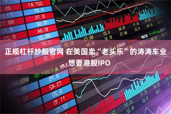 正规杠杆炒股官网 在美国卖“老头乐”的涛涛车业，想要港股IPO
